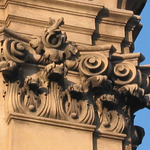 Detail fasdy zmku v Micch u Prahy