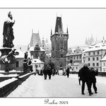 zimn pohlednice z Prahy