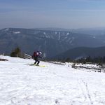 skialpinista v Beskydech