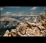 Pohled z monte Pelma 3168m n.m. Dolomity