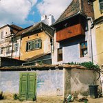 Barevne domy v Sibiu, Rumunsko