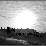Zpad slunce nad Alpami