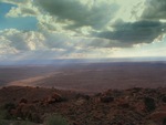 Sun rays over The Desert of Nevada