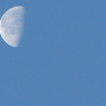 Moon in the blue