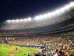 Angle View to Baseball Match in NYC