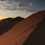 Východ slunce v poušti Namib